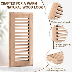 Wooden Floor Ventilation Cover Rectangle 3/8 In Bar Spacing Minimalist Design For <b>Heating</b> Air Outlet - Product Image 3
