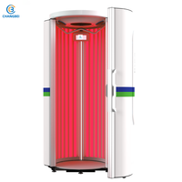 Machine de bronzage corporel verticale Rubino Tan Collagen avec écran tactile, puissance 6,5-9,8 kW, garantie 2 ans, pour usage en salle de sport, mains libres