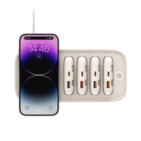 Banque d'alimentation partagée 10000mAh 4 ensembles 40000mAh Batterie portable Chargeur rapide Partage sans fil Banques d'alimentation Station d'alimentation pour téléphone