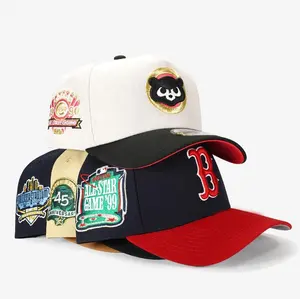 A-frame新批发四十顶定制帽运动棒球街风格五面板gorras snapback安装帽定制A框架帽