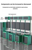 Gabinete de Herramientas Modular de Acero Resistente Personalizable OEM, Moderno, Combinado, con 14 Cajones, Cerradura con Llave, Capacidad de Carga de 1000 kg, 5 Años de Garantía Contra la Oxidación