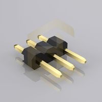 Connecteur de broches double rangée PZ200-1-03-Z-2.0 1x3P, pas de 2 mm, connecteur mâle vertical à 180 degrés pour carte PCB
