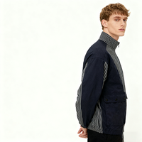 Veste bomber réversible vintage écologique à rayures fines en toile personnalisée Neohope pour hommes
