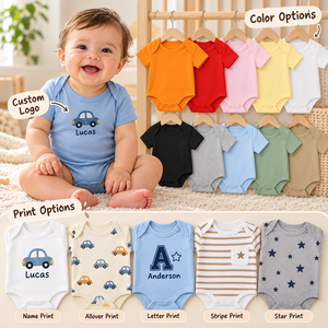 MENGWU Tutine per Neonati in Maglia a Coste Pronte per la Spedizione, Personalizzabili con Nome e Logo Ricamato, per 0-24 Mesi - Product Image 3