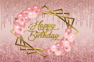 Oro Rosa Feliz 18 cumpleaños telón de fondo decoración globo Rosa diamante 18 años fiesta fotografía Fondo Sweet18 <span class=keywords><strong>Banner</strong></span> - Product Image 6