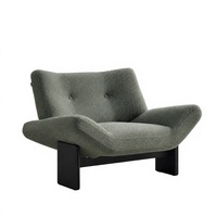 Fauteuil d'appoint moderne de style italien minimaliste du milieu du siècle, fabriqué en Chine, pour salon, fauteuil confortable, canapé lounge