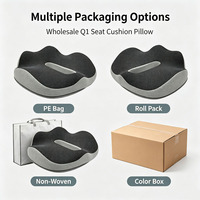 Coussin de siège ergonomique en mousse à mémoire de forme - Soulagement du coccyx et de la sciatique pour chaise de bureau, compressé sous vide