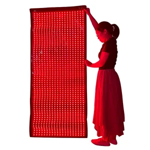 OEM ODM Mise à jour Dispositif de tapis de thérapie par lumière rouge proche infrarouge Grande taille 1280pcs LEDs Couverture de thérapie par lumière rouge Corps entier