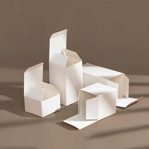 Caja de embalaje blanca para monedas, caja pequeña de cartón, caja blanca con tarjeta de color, caja en blanco, cartón ecológico - Product Image 4