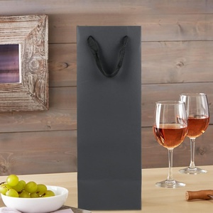 Bolsa de Regalo Ecológica con Logotipo Personalizado, Bolsa de Embalaje de Lujo de Papel Kraft para Botellas de Vino - Product Image 5