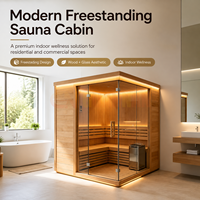 Fabricant de cabines de sauna OEM ODM, sauna intérieur modulaire sur mesure, autoportant, pour hôtel résidentiel et spa commercial