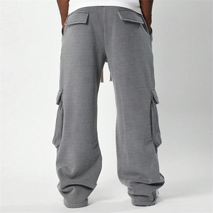 Personnalisé de Haute Qualité pour Hommes Salopette Oversize Baggy Pantalon de Survêtement Lourd Pantalon Cargo Décontracté avec Plusieurs Poches Latérales pour Hommes - Product Image 2