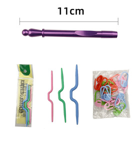 Juego de 8 cabezales de <span class=keywords><strong>ganchillo</strong></span> intercambiables de aluminio oxidado, puntas de repuesto desmontables para tejer, herramienta de artesanía - Product Image 5