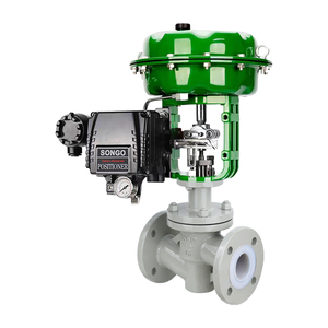 Válvula de Control Neumática de Tipo Integral, de Una Sola Vía, PN40, con Brida de Acero Fundido F46, Control 4-20mA - Product Image 1