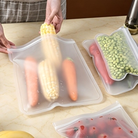Sacs de conservation alimentaire en EVA épais sans BPA avec fermeture éclair |   Écologique, durable, réutilisable, étanche, pour une conservation optimale |   Réfrigérateur de cuisine sécurisé