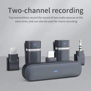 Microphone Lavalier Sans Fil Professionnel 3-en-1 avec Réduction de Bruit Omnidirectionnel pour l'Enregistrement de Vlogs, TikTok et le Streaming en Direct - Product Image 2