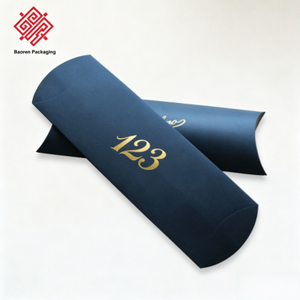 Boîte à oreiller longue personnalisée avec estampage à chaud doré, boîte cadeau de luxe en papier pour cravate, écharpe, stylo, emballage cadeau cosmétique - Product Image 3