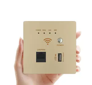 300Mbps 4G屋内WIFIアクセスポイントモデムウォールマウントワイヤレスルーター、USBポート電源ボタン付き