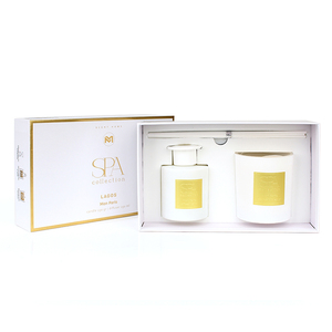 Mescente Nhà Nước Hoa Hộp Quà Tặng 150ml chai tròn sậy khuếch tán + 230g nến thơm sang trọng Bộ quà tặng - Product Image 1