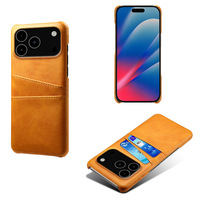 Étui portefeuille pour iPhone 17 avec porte-cartes, double pochette vintage en cuir de veau PU pour iPhone 16 17 Pro Max