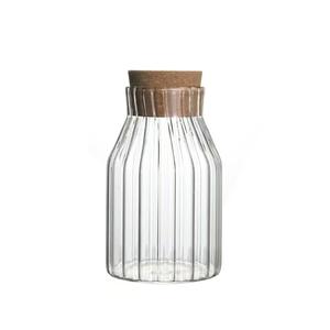 Botella de Almacenamiento Minimalista de Vidrio Borosilicato con Tapa de Corcho para Granos de Café, Hojas de Té, Especias y Frutas Secas - Product Image 5
