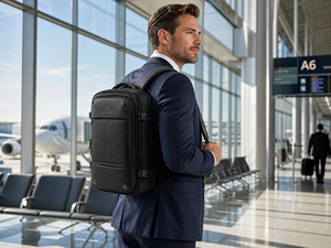 Sac à dos de voyage imperméable antivol avec chargement USB, compression sous vide, pompe à air, doublure en polyester extensible, sac à dos en Oxford - Product Image 3