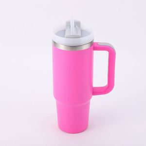 Gobelet de voyage isotherme 30oz pour voiture H2.0 avec poignée, couvercle, paille et base antidérapante, OEM ODM, couleur personnalisée - Product Image 4