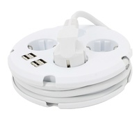 Multiprise de table électrique 4 prises et 4 ports USB, ignifuge, pour usage commercial, EU/US 16A