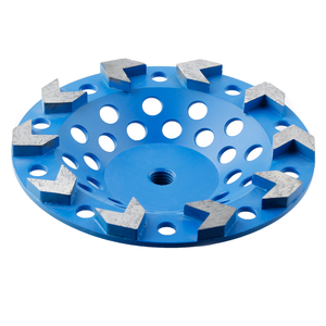 Diez herramientas abrasivas de hormigón con segmentos de flecha de 8 mm de espesor, rueda de copa de diamante de 7 pulgadas, herramientas de desbaste, placa de desbaste de diamante - Product Image 2