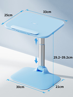 Support de tablette ergonomique pour enfants SAIJI, léger, pliable, blanc et bleu, support de lecture pour livre, pour l'étude, la voiture, le lit