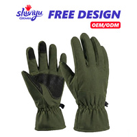 Gants de sport d'hiver en polyester pour activités de plein air, gants de snowboard et de cyclisme à doigts entiers, isolés thermiquement, antidérapants, compatibles avec les écrans tactiles, noirs