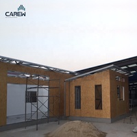 Légère de conception de luxe moderne préfabriqué cadre en acier petit bungalow maison