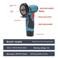 Batterie au Lithium sans fil haute puissance Mini meuleuse d'angle haute vitesse silencieuse électrique meulage coupe polisseuse pour bricolage