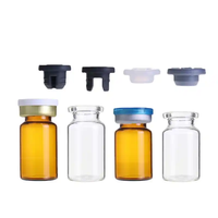 Flacon en verre ambré de 2 ml, 5 ml, 10 ml, récipient de stockage de réactifs chimiques avec bouchon à vis pour usage en laboratoire