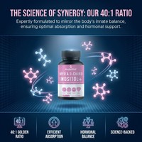 Aeglewell Marque Privée Myo-Inositol Capsules Soutien Féminin Folate Vitamine D3 Myo D-Chiro Inositol Capsules pour Femmes
