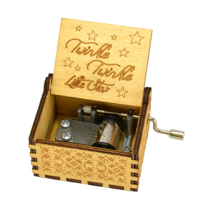Caja de música personalizada, dispositivo de artesanía con pequeña estrella parpadeante, con canciones personalizadas - Product Image 1