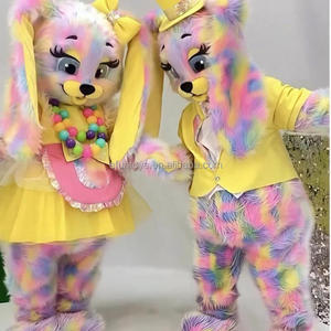 <span class=keywords><strong>Disfraz</strong></span> de Mascota de Conejo de Orejas Largas con Tie-Dye Colorido, Traje de Conejo para <span class=keywords><strong>Pareja</strong></span>, Vestido Amarillo, <span class=keywords><strong>Disfraz</strong></span> para Adultos, Actuaciones en Escenario y Desfiles - Product Image 3
