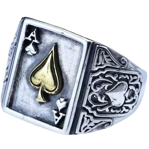 Anello Aperto Regolabile Vintage con Design a Picche, <span class=keywords><strong>Anelli</strong></span> alla Moda per Uomini e Donne - Product Image 5