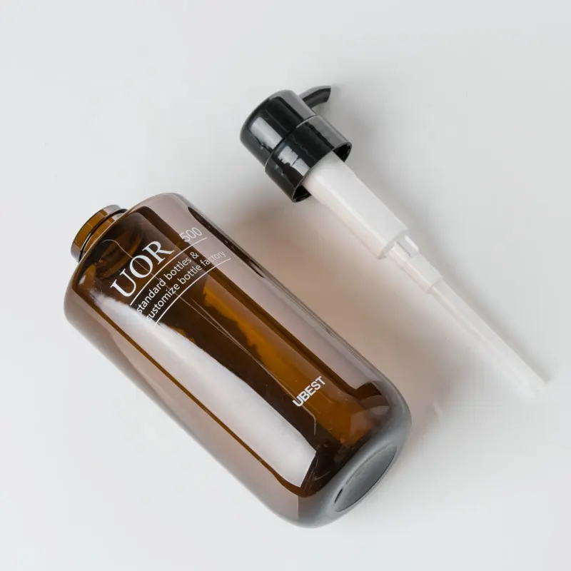 Botol bulat plastik PET 300ml 400ml 500ml 00ml kemasan kosmetik cuci tubuh sampo kualitas tinggi