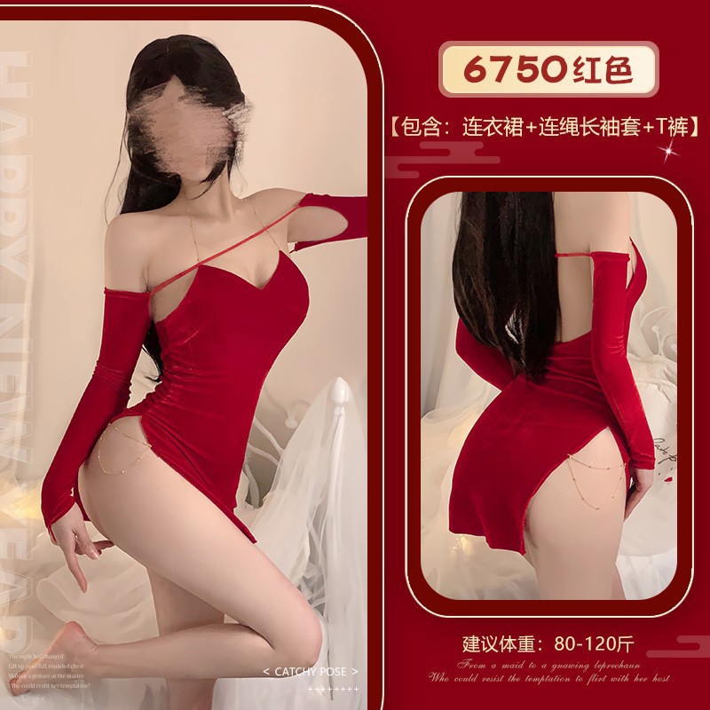 6750 red-dress + sleeves + t-pants