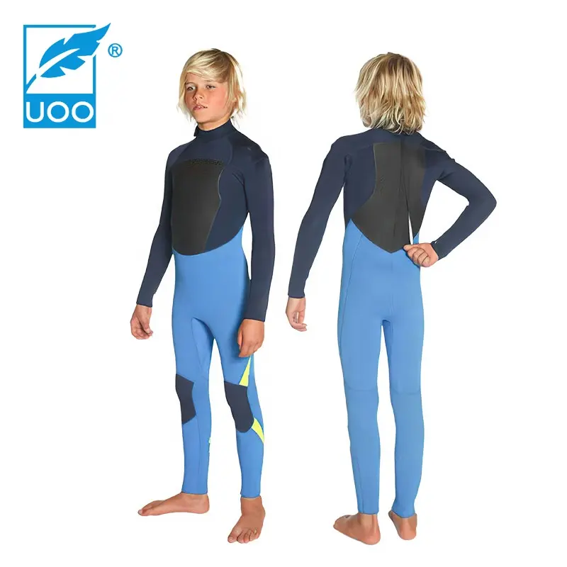 Uoo Fabriek Custom Kids Badpak Warm Wetsuit Voor Jongens En Meisjes Lange Mouw Koud Bestendig Snorkelen Surfen