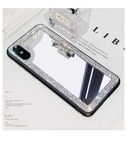 Moda taklidi bling elmas makyaj aynası telefon <span class=keywords><strong>iPhone</strong></span> için kılıf <span class=keywords><strong>7</strong></span> 8 9x11 12 13 14 15 - Product Image 3