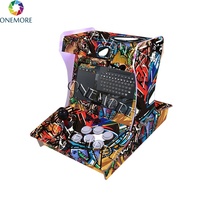 Machine de jeu d'arcade mini bartop à double écran 10,1'', multi-jeux 10000+ en 1, bartop en acrylique, machine d'arcade mini 2 joueurs