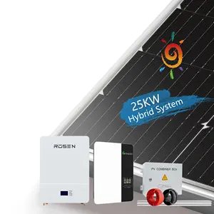 Система аккумуляторов солнечной энергии 25 кВт с автономной солнечной батареей 25 кВА, встроенный инвертор