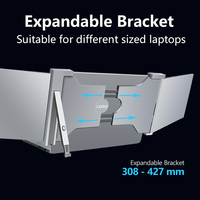 Écran triple FOPO 14 pouces FHD, double écran pour ordinateur portable, écran LCD OEM pas cher, nouveau pour les systèmes Windows, iOS et Mac, type d'écran IPS