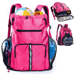 Sac à dos en maille de polyester personnalisé avec cordon de serrage, idéal pour le sport, la gym, l'école, les courses, le yoga, pliable, pour enfants, la plage et la natation. - Product Image 1