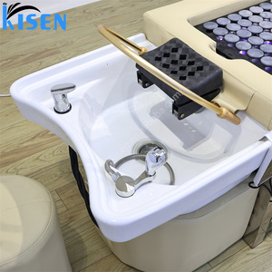 Cama de lavado de cabello Kisen Factory, estilo tailandés moderno, para terapia capilar, masaje y belleza, con terapia de agua para spa capilar - Product Image 3