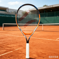 Raquette de tennis légère en aluminium avec amortisseur de vibrations pour les joueurs juniors avec cordes en polyester haute tension de qualité supérieure