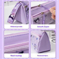 Trousse à crayons Panda grande capacité, pochette de papeterie, fournitures scolaires de dessin animé pour enfants
