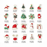 Paso Sico Décorations d'ongles de Noël mignonnes en alliage, style goutte d'huile, clochette, renne, sapin, accessoires pour ongles, boîte de pièces DIY